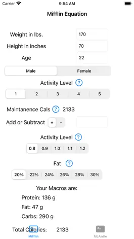 Game screenshot Macro Calculator 2.0 mod apk