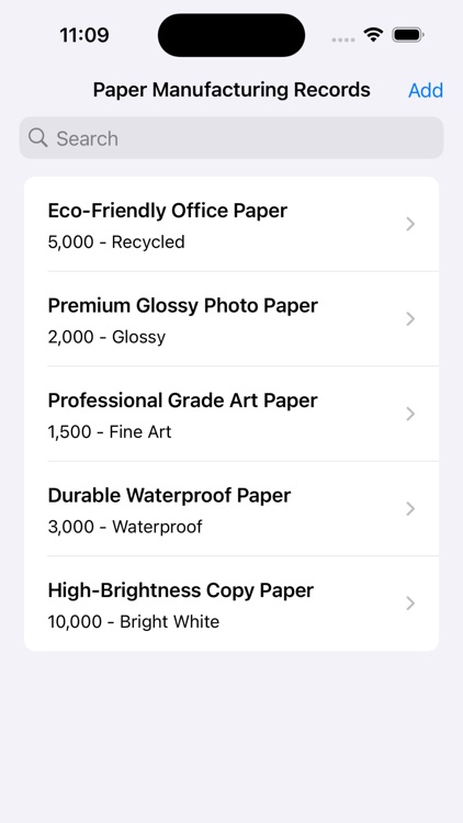 Paper Manufacturing Record