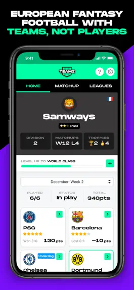 Game screenshot Teamz Fantasy Football mod apk