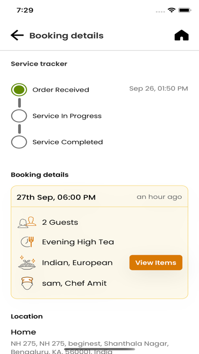 Bookmychef online Screenshot