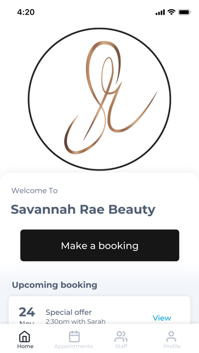 Savannah Rae Beauty Screenshot