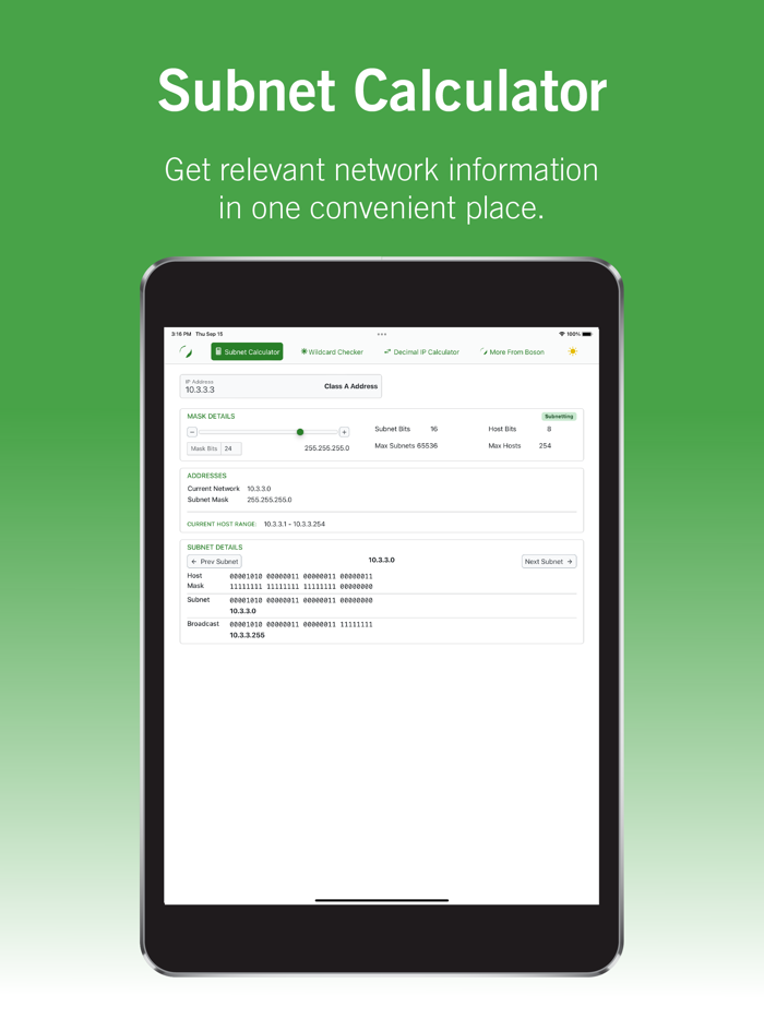 Boson Subnet Calculator