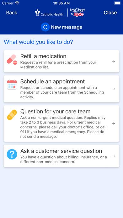 Catholic Health Screenshot