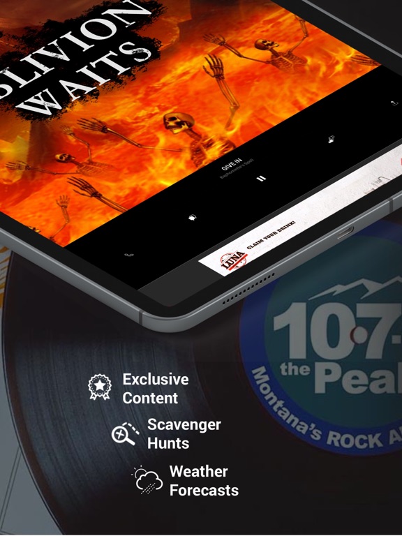 107.5 The Peak iPad screenshot 3 - Music app