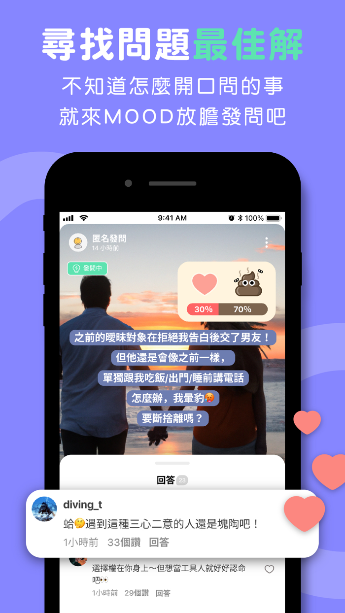 MOOD - 追蹤熱門話題、匿名發問解答