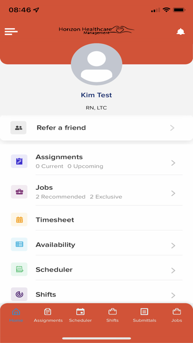 Horizon Healthcare Management Screenshot