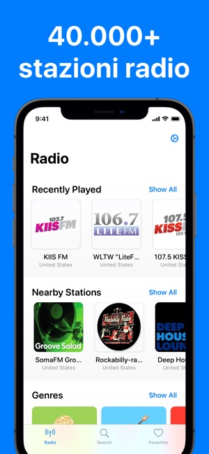 FM Radio App su App Store
