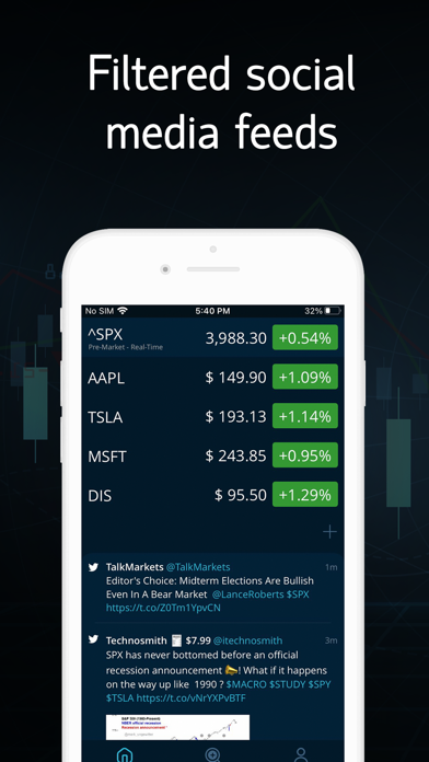 LiveQuote Stock Market Tracker Screenshot