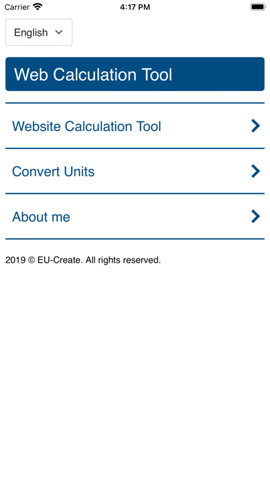 Screenshot #1 pour Web Calculation Tool