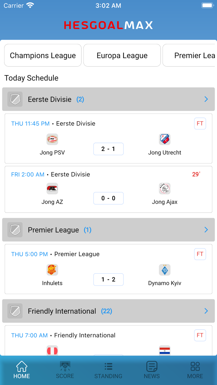 HesgoalMax - Football Scores