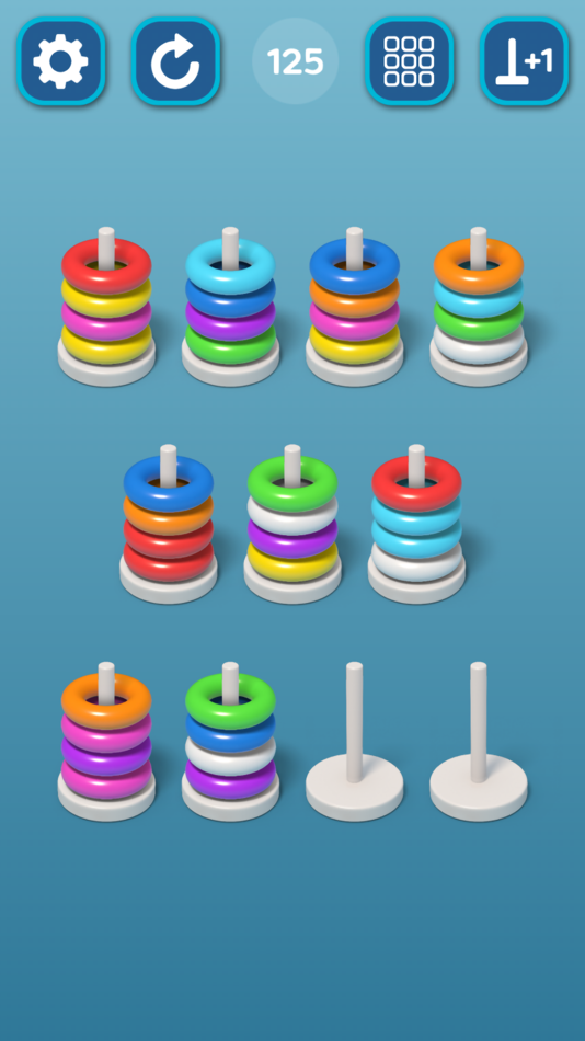 #2. Hoop Stack: Color Sort 3D (iOS) 来自: Alexander Maslennikov