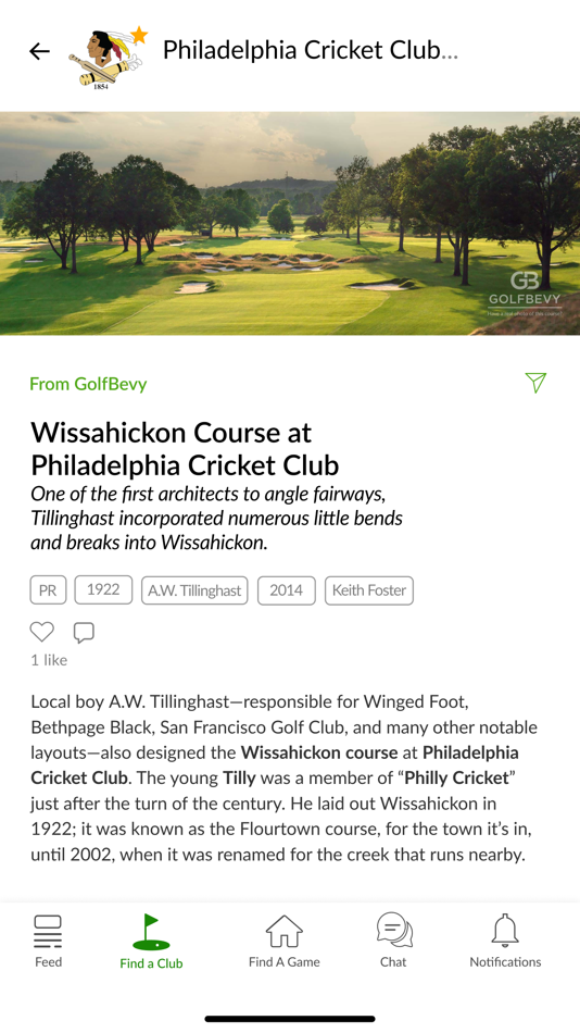 #6. GolfBevy (iOS) 由: Find A Game