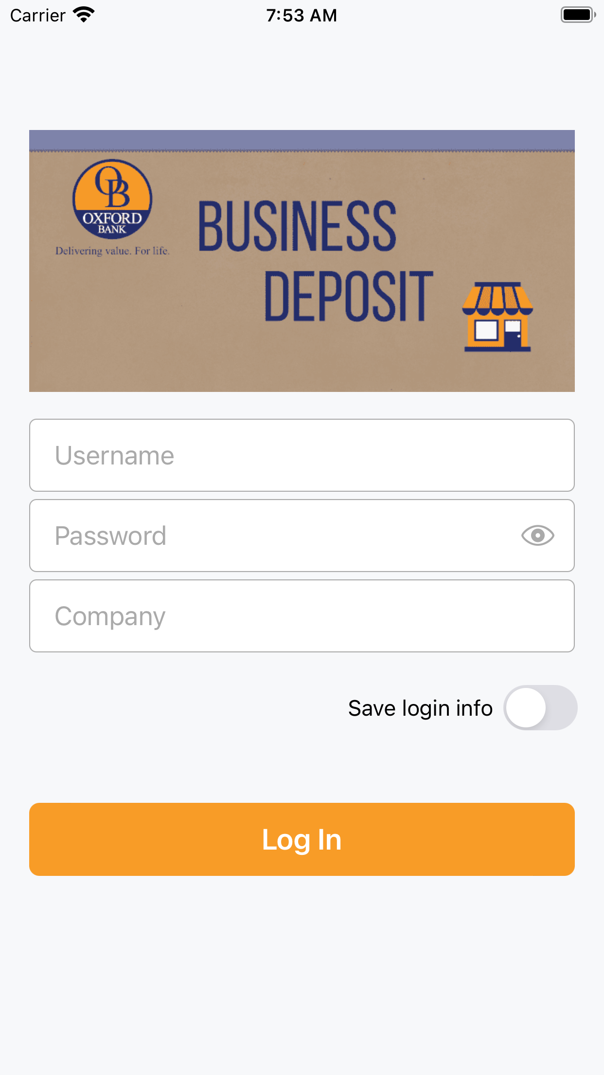 Oxford Business Deposit