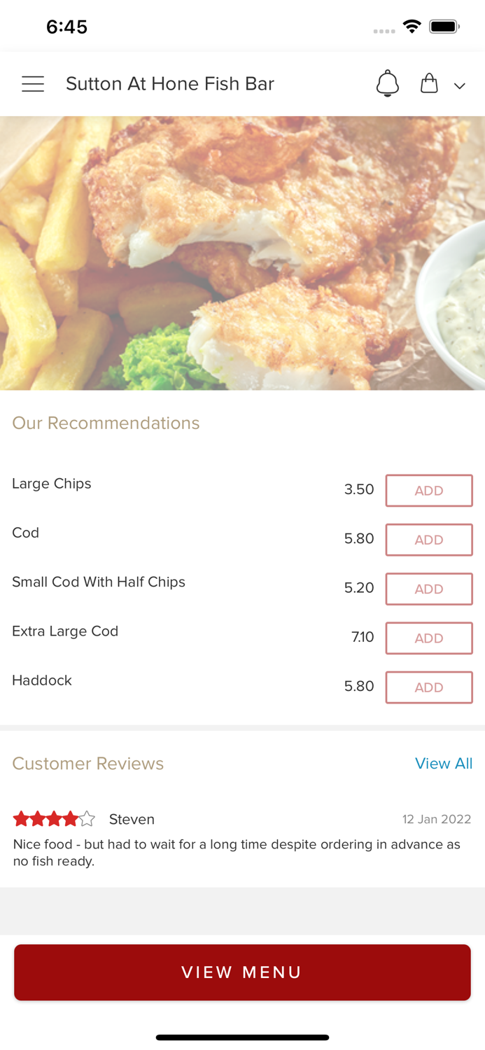 Sutton At Hone Fish Bar