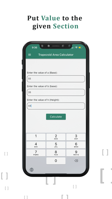 Trapezoid Calculator Find Area Screenshot