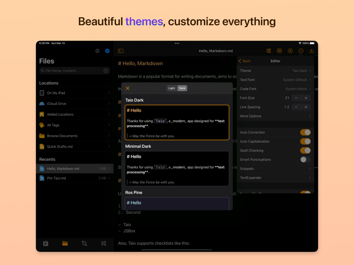 Taio - Markdown and Text Actions
