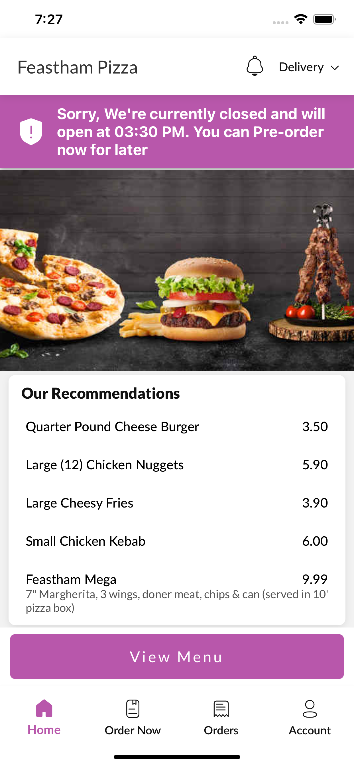 Feastham Pizza.