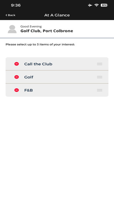 Screenshot 1 of Port Colborne Country Club App