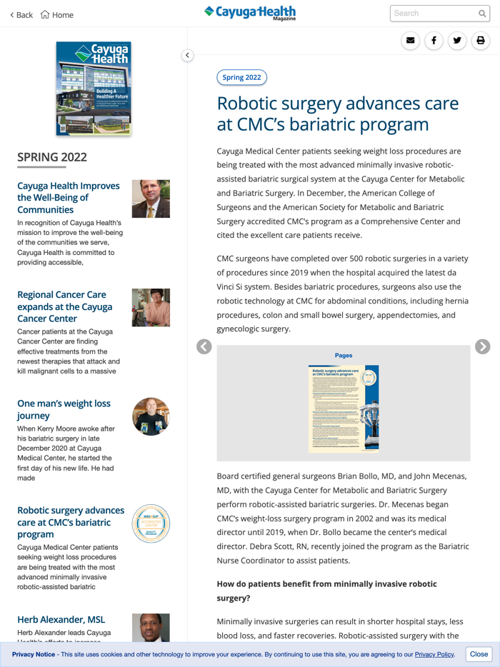 Cayuga Health Magazine