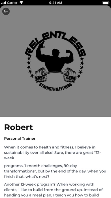Relentless Strength & Fitness Screenshot