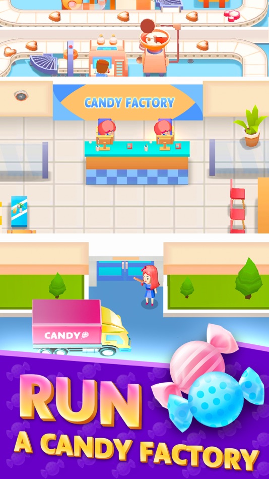 #2. Idle Candy Factory Tycoon (iOS) 由: Guangzhou hengkun Information Technology Co.,Ltd
