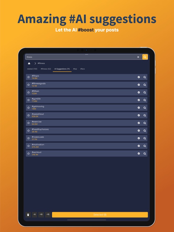Trending Hashtags Inspector AI iPad screenshot 4 - Social Networking app