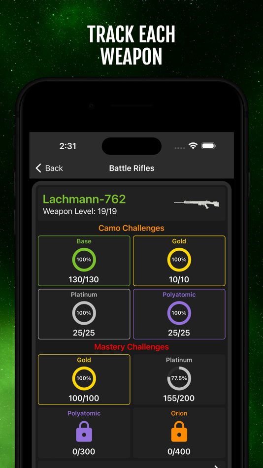 #2. MWII Camo Tracker (iOS) By: Daniel Ryman