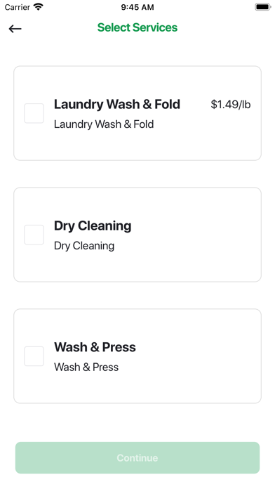 CleanBlink Laundry Services Screenshot