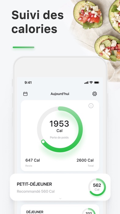 Screenshot #2 pour Compteur de Calories & Régime