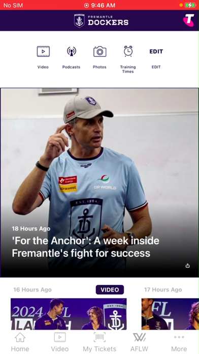 Screenshot #1 pour Fremantle Dockers Official App