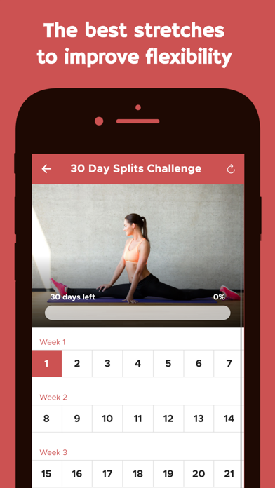 30 Day Splits Challenge Screenshot