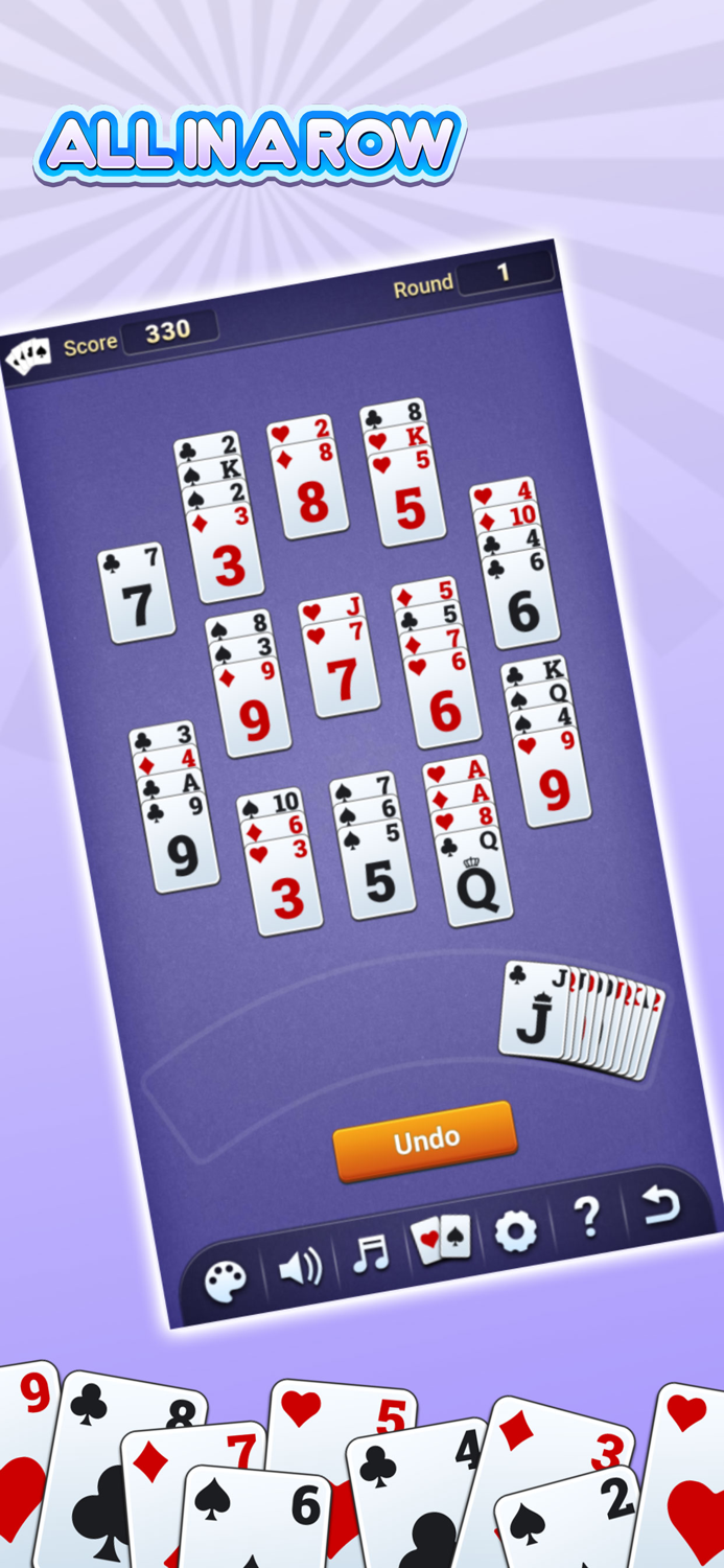 Solitaire All in a row