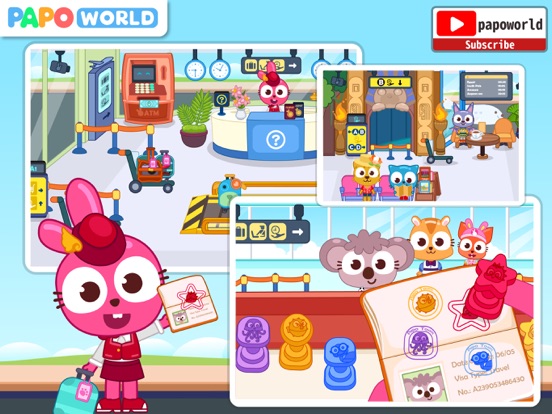 Papo Town: Travel iPad screenshot 4 - Education app