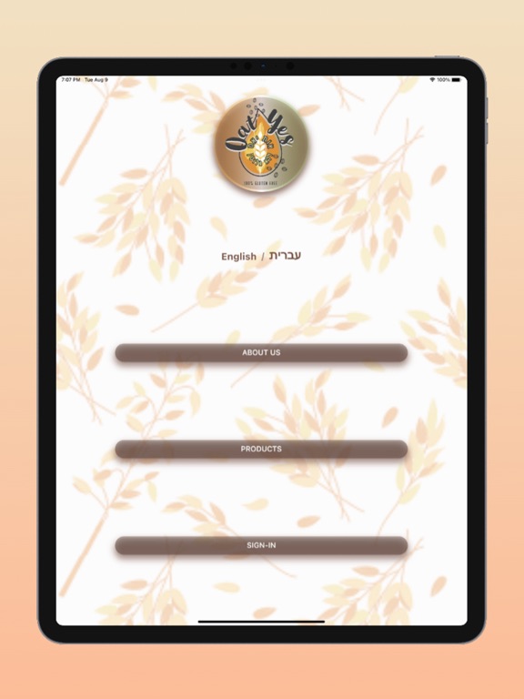 OatYes iPad screenshot 1 - Food & Drink app
