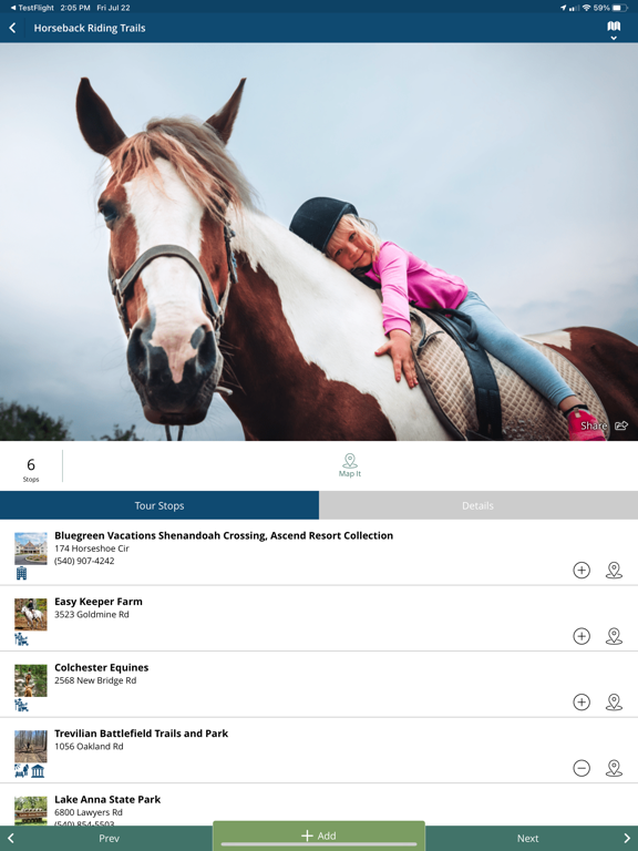 Visit Louisa iPad screenshot 8 - Travel app