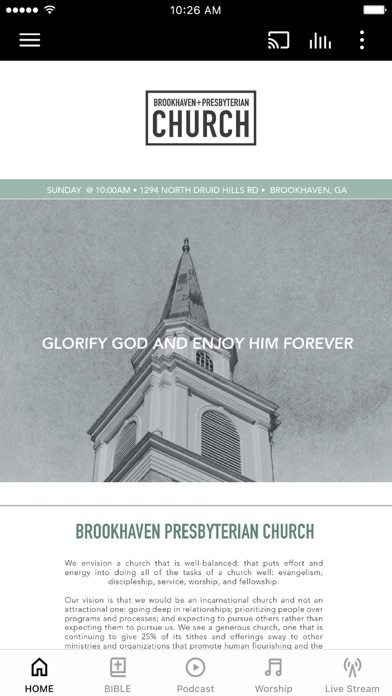 Screenshot 1 of Brookhaven Presbyterian Church App