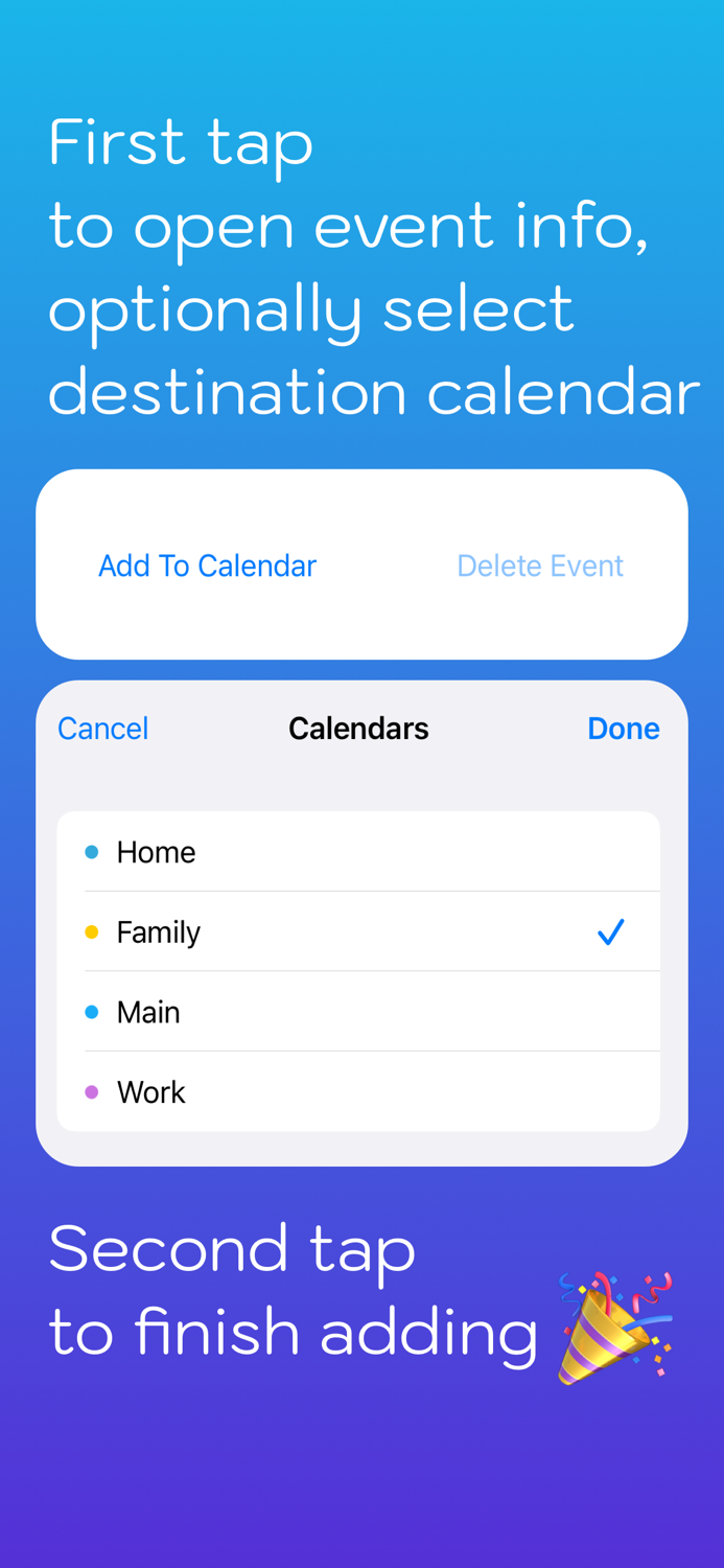 to Calendar import ics files⋆