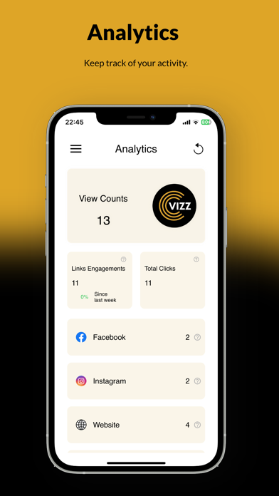 VIZZ - Digital Business Card Screenshot