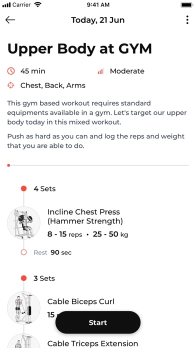 BTG Fitness Screenshot