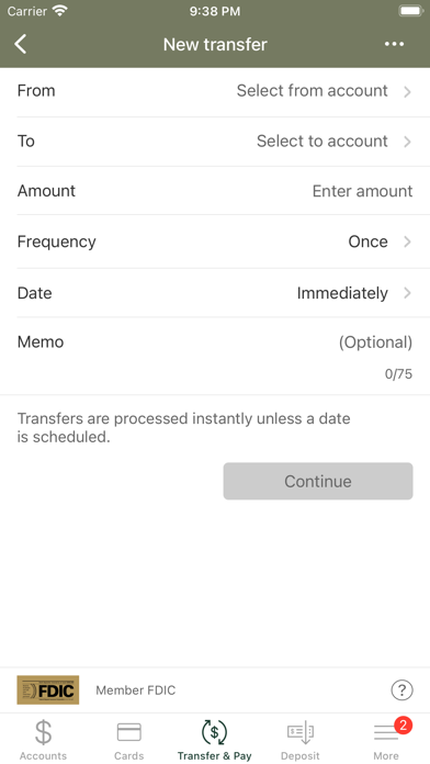 The Tri-County Bank Mobile Screenshot