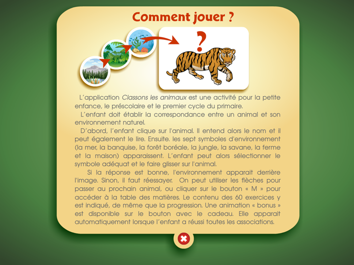 Classons les animaux