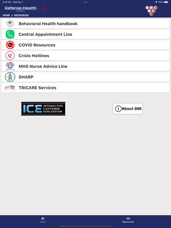 Defense Health Korea iPad screenshot 3 - Medical app
