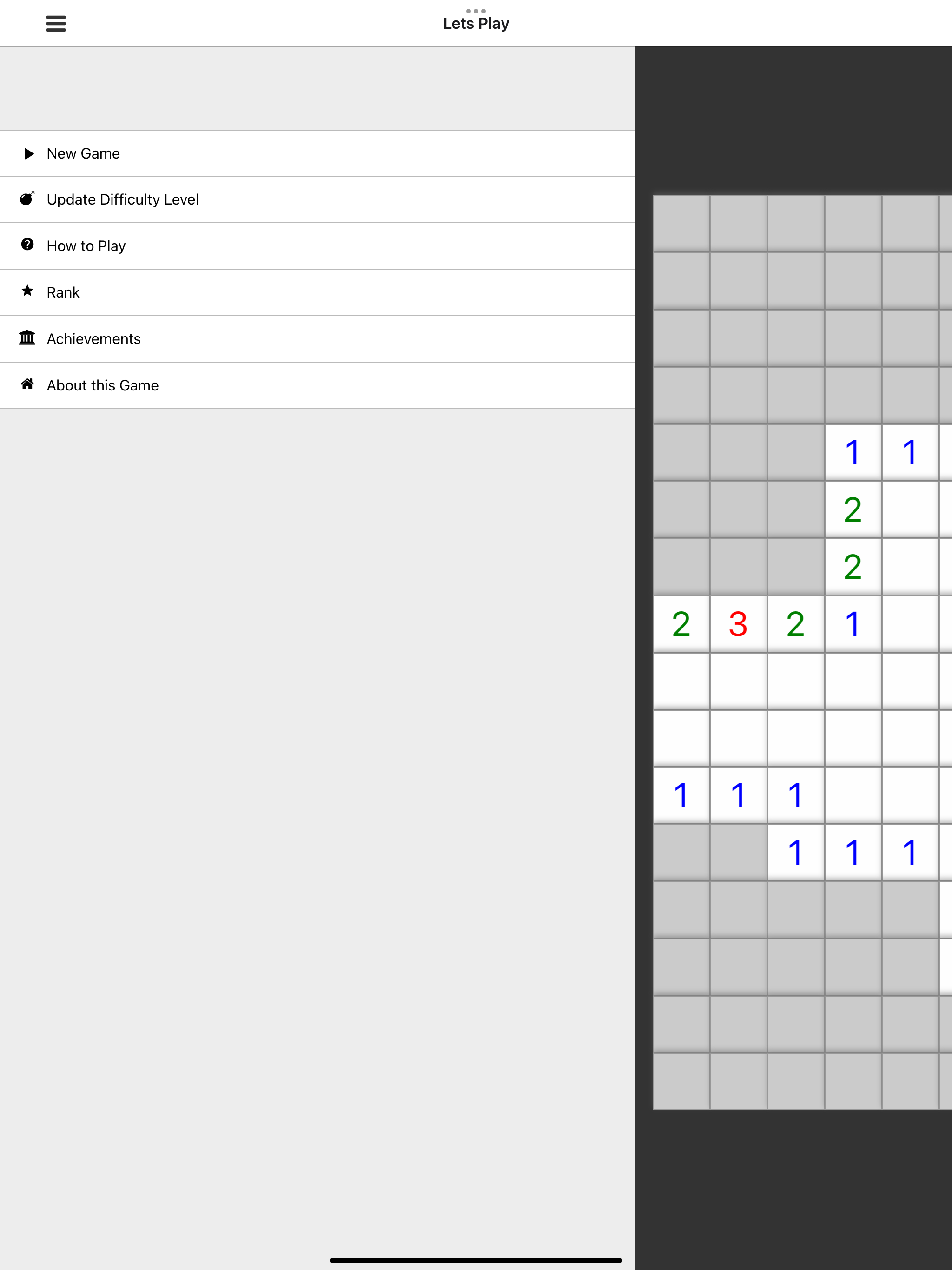 Mine Finder Puzzle Game