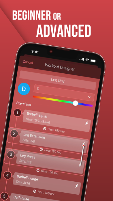 GrowBIG Workout Tracker Screenshot