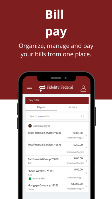 Fidelity Federal Screenshot