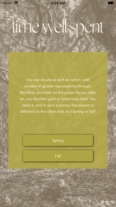 Time Well Spent Curiosity Quiz Screenshot