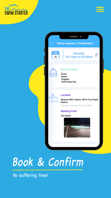 The Swim Starter App Screenshot