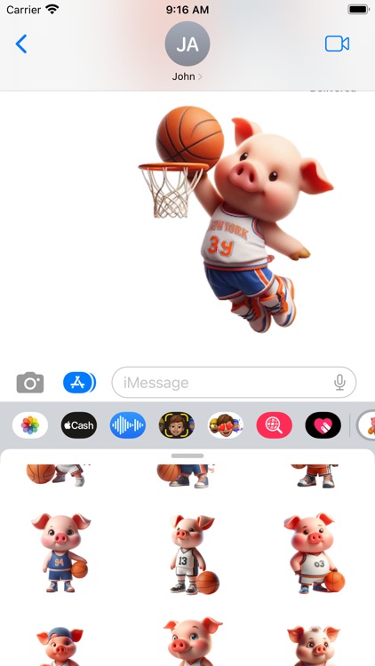 Basketball Piglet Stickers screenshot-4