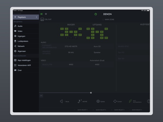 Denon AVR Remote iPad app afbeelding 4