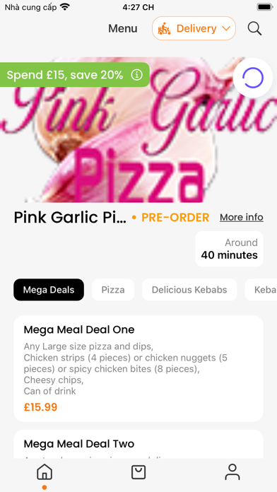 Pink Garlic Pizza - Worcester Screenshot